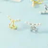 Arete de Clip para Oreja de Elfo de Perla Francesa Pequeña de Alta Calidad al por Mayor Personalizado Sin Perforación Puede Usar Oreja de Elfo Cartílago Clip Arete Mujer Genial