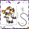 Jsty415-440 Colgante de Metal Hierro Halloween Colgante Patrón Doble Cara Araña Murciélago Pieza de Decoración Festiva