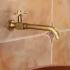 Torneira de Parede de Cobre Estilo Antigo Transfronteiriça, Abertura Rápida de 1/2 Polegada, Água Fria Única, Dobrável, para Uso na Cozinha e ao Ar Livre
