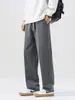 Ropa de Hombre Fengshe / Novedad Primavera y Otoño Pantalones Casuales para Hombre Caída Cintura Elástica Pierna Recta Pantalones Largos Corte Ajustado Pantalones de Traje para Hombre