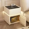 Mesa de noche inteligente segura integrada simple moderna multifuncional para el hogar carga inalámbrica segura para dormitorio gabinete de almacenamiento