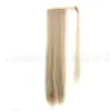 Peluca de extensión de cabello de fibra química peluca de cabello largo y liso europea y americana peluca de fibra química con velcro peluca de coleta