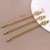 Juego de Cadenas de Extensión de Acero Inoxidable con Cierre de Pinza de Langosta Pulsera Collar Cadena de Cola de Letra Rectangular Ovalada Accesorios de Joyería DIY