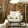 Sofá de Exterior Nórdico Redondo Sofá Nido de Pájaro Resort Patio Balcón Cama Pequeña Ratán Perezoso Muebles de Ocio