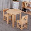 Mesa y silla de madera maciza para jardín de infantes, mesa redonda, mesa de comedor para estudiantes, escritorio cuadrado, mesa de estudio para niños en casa y silla.