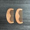 Peine para barba, peine de madera de durazno, forma de peine para el cabello, tallado a color, logotipo, comercio exterior transfronterizo, pequeño, portátil, antiguo