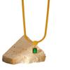 Collar, pendientes, pulsera y anillo de acero inoxidable para mujer, estilo retro francés, con circonitas verdes