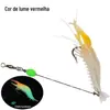 Isca Luya Camarão Falso com Anzol Camarão Isca Falsa Isca Biônica Simulação Isca Macia Almofada Isca para Peixe Preto Camarão Macio Luminoso
