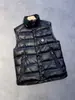 Chaleco de plumón clásico y cómodo de color liso brillante, impermeable, con cuello alto, para la temporada de esquí 13059