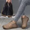 Temu una generación de zapatos suaves para madre antideslizantes de suela blanda de invierno con forro de felpa cálidos de algodón casual moda nieve