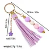 Pulsera de cuentas de silicona con borlas, nueva pulsera transfronteriza de Amazon, accesorio para bolso, llavero de borlas