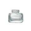 Vaya, botella de vidrio de lujo con tapa de diamante para crema, tarro de crema de forma irregular y alta transparencia, material de embalaje cosmético, tarro de crema cuadrado irregular