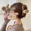 Clip de Peluche Otoño e Invierno nuevo clip de tiburón marrón con corazón Corea del Sur Celebridad de Internet clip de cuchara trasera de temperamento simple tocado