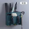 Cesta Escurridora para Palillos Hogareña Montada en Pared Jaula para Palillos Portacuchillos Jaula Integrada para Palillos Caja de Almacenamiento de Cocina Estante de Almacenamiento Barril para Palillos