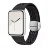 Aplicável à Xiaomi Smart Band 10pro Esportiva Perfurada Silicone Fivela Magnética Fecho Dobrável Pulseira de Relógio Rice Watch 5 6 Universal