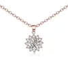 Collar de Girasol con Moissanita para Mujer Plata de Ley S925 Colgante para Clavícula Fábrica de Origen Distribución Transfronteriza