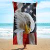 Temu Exclusivo Transfronterizo Microfibra Cuadrado Toalla de Playa Chal Toalla Material Cuadrado Serie del Día de la Independencia de América
