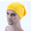 Chapéu de Tricô Unissex com Aba Curva e Design Colorido Transfronteiriço, Gorro Esportivo Fino para Quimioterapia, Touca Empilhável, Chapéu Pulôver