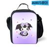 Bolsa de almuerzo 3D Nueva Envolvente Sanrio Kuromi Kuromi Bolsa de hombro de tela Oxford Bolso cruzado para estudiantes de primaria y secundaria