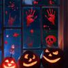 WSQT 50000 - Pegatina para ventana de cristal con diseño de calavera roja con sangre para el día santo, ideal para sala de estar, fiesta en casa o cualquier otra ocasión.