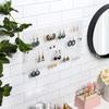 Soporte de Exhibición de Aretes de Acrílico Almacenamiento Multi-Agujero Tablero Perforado de Alta Transparencia Tablero de Exhibición de Joyería Montado en Puerta Personalizado Colgante de Pared