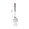 Espátula y Cuchara de Acero Inoxidable 304 con Mango de Madera de Nogal, Utensilios de Cocina para Uso Doméstico, Espátula Anti-quemaduras, Espumadera para Olla Caliente, Espátula para Champiñones