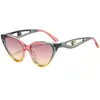 Nuevas Gafas de Sol para Mujer Estilo Ojo de Gato Transfronterizas con Patillas de Perla Hueca, Patrones Multicolor, Gafas Versátiles, En Stock 5697