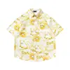 Camisetas de Manga Corta Divertidas con Dibujos Animados y Graffiti Estilo Hong Kong Veranieño para Hombres y Mujeres Estilo Dopamina Sueltas Dulces Florales Camisas Modernas
