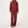 Conjunto de sudadera de estilo europeo y americano para otoño/invierno para mujer, casual y de corte holgado, diseño deportivo, cárdigan con cremallera, grueso y cálido, conjunto de dos piezas