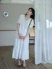 Ropa Talla Grande ALINDM para Mujeres Ligeramente Gorditas Camisa de Manga Corta con Cuello en V 100 kg Falda Media de Encaje Francés