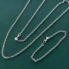 Joyería de Comercio Exterior Chapado en Oro Plata 925 Cadena de Cruz de 3 mm Conjunto de Collar y Pulsera 40-75 cm Cadena O en Stock en Temu