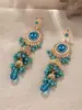 Pendientes Largos de Borla Estilo Étnico Retro de Moda con Diamantes de Circonita para Mujer, Presentando un Diseño Único y Elegante de Estilo de Corte