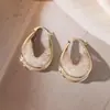 Pendientes Cruzados Europeos y Americanos de Aleación Perla Geométricos Metálicos Pendientes de Temperamento Femenino Diseño de Nicho Pendientes Versátiles para Mujer
