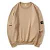 Moletom Correct Ston Stone Outono e Inverno Unissex com Capuz e Manga Raglã Emblema com Logo Estilo Básico Moletom Gola Redonda Novo