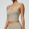 Cross-border Sling Beauty Back Yoga Vest com almofada no peito Casual Tight Fitness Vest Feminino Outer Wear Running Vest