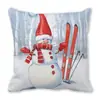 Feliz Navidad Viejo Barba Blanca Gnomo Piel de Durazno Encriptada Terciopelo Decoración del Hogar Cojín de Sofá Almohada ZT420