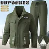 Conjunto de Ropa de Trabajo Resistente al Desgaste para Exteriores de Primavera y Otoño Uniforme de Entrenamiento Camuflado para Hombre Ropa de Trabajo de Protección Laboral Pantalones de Trabajo Espesos con Múltiples Bolsillos