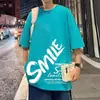 Camiseta de Manga Corta de Marca de Moda para Hombre, Verano Oversize Nicho Moda Nacional High Street Estilo Americano Top Holgado, Manga Corta Ins