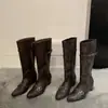 Botas de moda de diseño único, a media pantorrilla, de punta, que realzan la altura para mujeres petite, botines, botas altas, botas de mujer, no hasta la rodilla