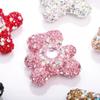 Por todo el cielo diamante estrella oso corazón forma de corazón diamante de circonita bola de diamante agujero recto cuentas DIY cadena para teléfono móvil llavero cadena para bolso accesorios