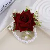 Amazon Transfronterizo Nuevo Estilo Flor de Muñeca Rosa Corsage para Damas de Honor y Hermanas Decoración de Grupo Flor de Muñeca Floral Corsage