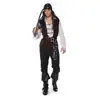 Fantasia de Halloween Masculina Pirata Cosplay Capitão Jack Piratas do Caribe Cos Fantasia de Baile de Máscaras