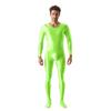 Mono Unisex de Talla Grande de Alta Elasticidad Liso de Cuerpo Completo Brillante Sedoso Aceitoso Sexy Transparente Europeo y Americano