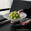 Plato de Frutas, Mesa de Café de Sala de Estar de Lujo Ligero de Gama Alta, Plato de Bocadillos de Frutos Secos para Año Nuevo, Plato de Dulces de Lujo Ligero de Gama Alta, Exquisito y Atractivo
