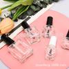 Botella de vidrio transparente para esmalte de uñas botella de esmalte de uñas 5-10ml botella de esmalte de uñas multiespecificación con cepillo sub-embotellado de cosméticos