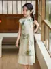 Traje de vestido Cheongsam de verano para niñas Estilo Chino Infantil Mejorado Estilo Occidental Traje Tang Ropa de Presentación Guzheng para Niñas