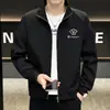 Chaqueta para Hombre Abrigo Casual Moda de Primavera y Otoño de Gama Alta Marca de Moda Cuello Guapo Moda Masculina Ropa Versátil