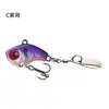 Isca Metal Vib Chapa de Ferro Novo Modelo Pequeno Redemoinho Giratório Spinner de Metal com Anzol Triplo para Pesca em Água Salgada Água Doce Imitação Biônica