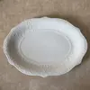 Prato de jantar da série Alice da Nordic Tableware Prato de relevo Prato de comida ocidental Prato de jantar de renda com corte traseiro Prato de prato doméstico Talheres