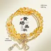 Pulsera de Macramé con Cuentas de Cristal Amarillo Natural Forma de Calabaza 8mm para Mujer Moda Pulsera de Cristal de Fresa Joyería al por Mayor